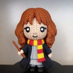 Boneco Harry Potter Hermione Granger 12cm Estilo Crochê 3d