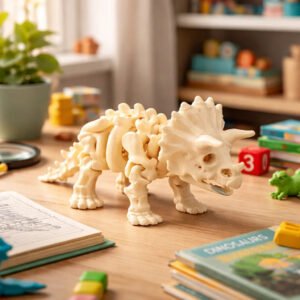Triceratops Esqueleto Articulado Dinossauro 3d